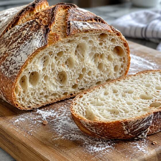 Sliced loaf showing the crumb (sample image)